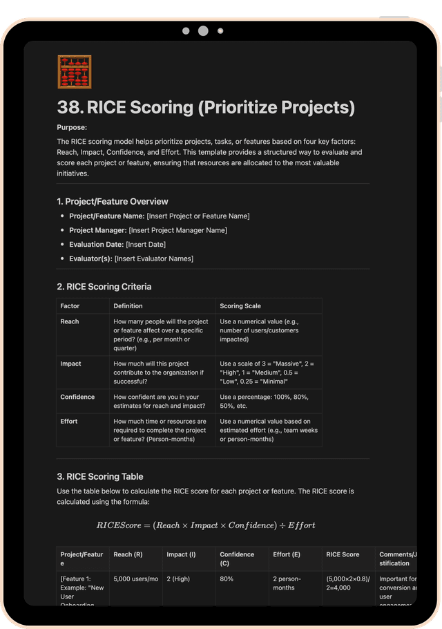 RICE Scoring